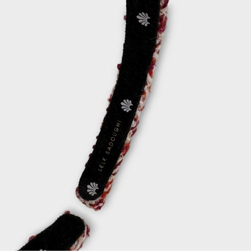 Lele Sadoughi Gigi Tweed Headband in Red